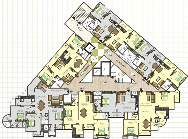 Floor Plan of UDB Maverick in Jagatpura, Jaipur - Image 146181