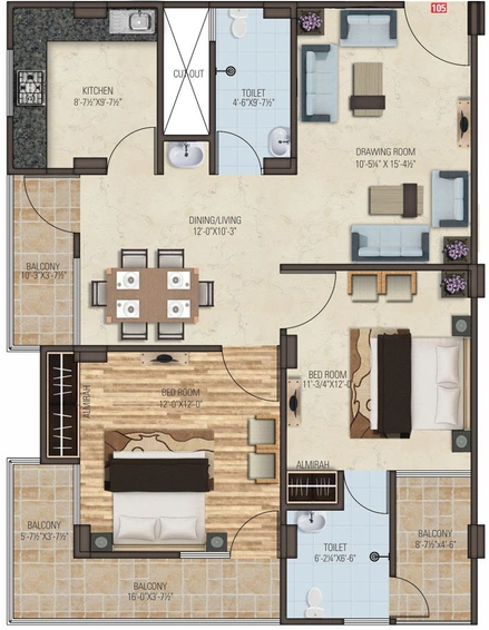 2 BHK Flat in Manglam Aangan Residency in Mahapura, Jaipur - Image 809005