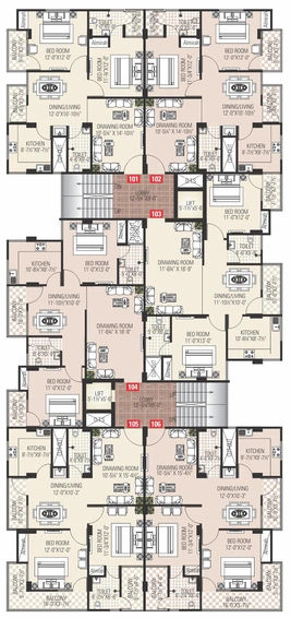 Floor Plan of Manglam Aangan Residency in Mahapura, Jaipur - Image 146213