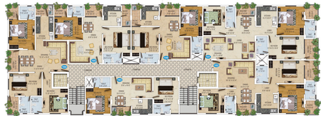 Floor Plan of Gangaa Royal Avenue in Mansarovar, Jaipur - Image 146222