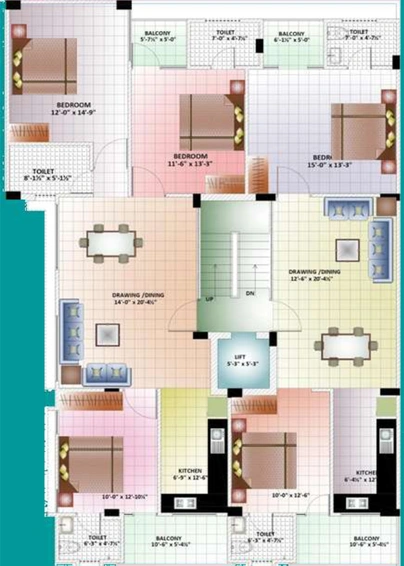 Floor Plan of Altus Sethu in Sachivalay Nagar, Jaipur - Image 146254
