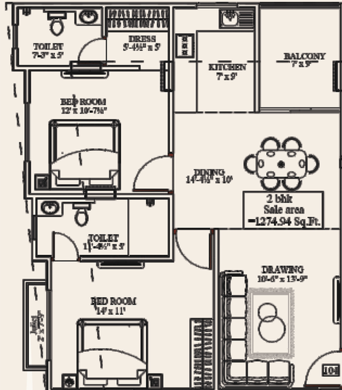 2 BHK Flat in Aashish Vaishali One in Vaishali Nagar, Jaipur - Image 809049