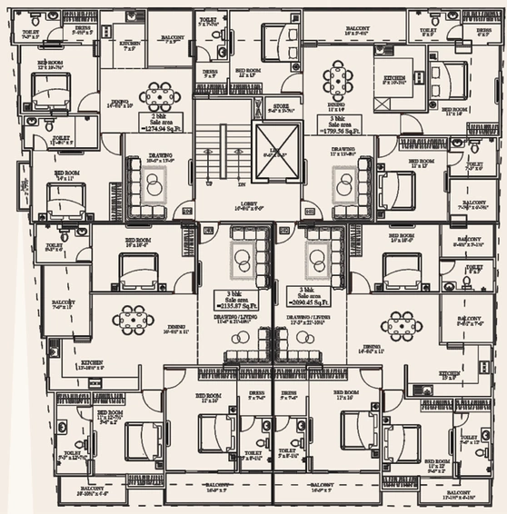 Floor Plan of Aashish Vaishali One in Vaishali Nagar, Jaipur - Image 146327
