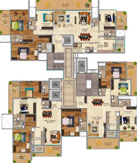 Floor Plan of Kukreja Infinity in Civil Lines, Nagpur - Image 146372