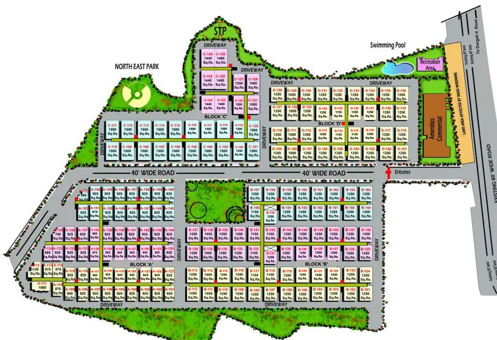 Master Plan of Janapriya Arcadia in Kowkoor, Hyderabad - Image 146403