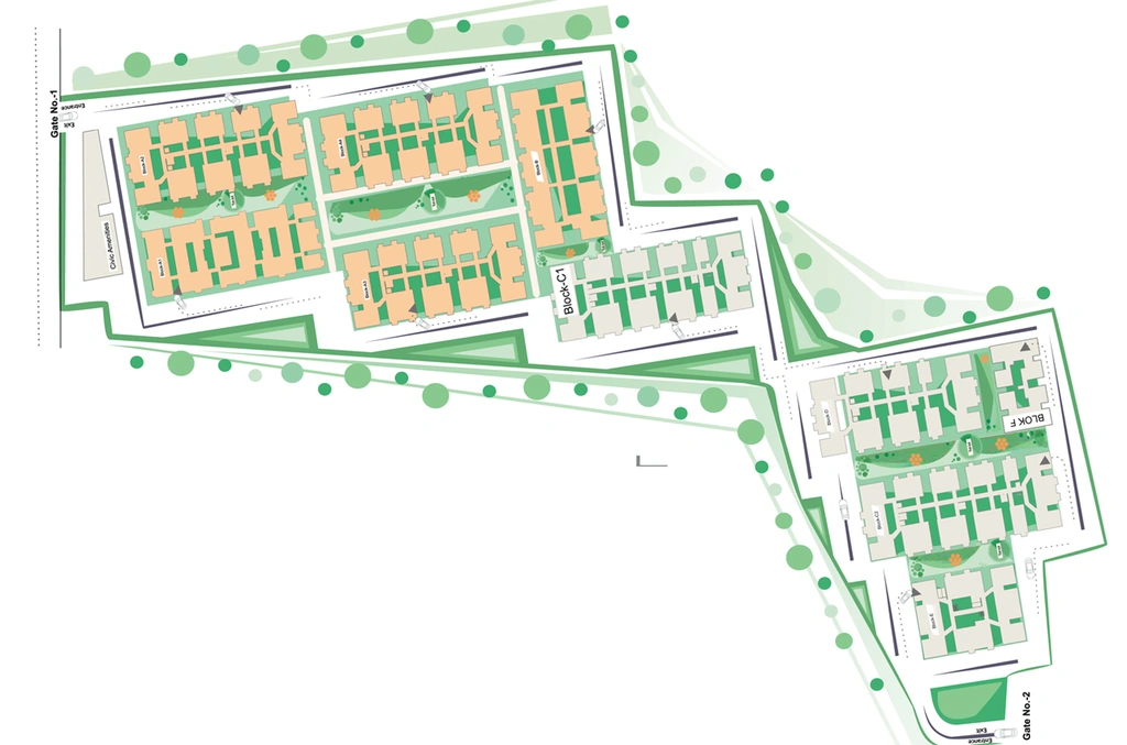 Master Plan of Janapriya Lake Front in Secunderabad, Hyderabad - Image 146408