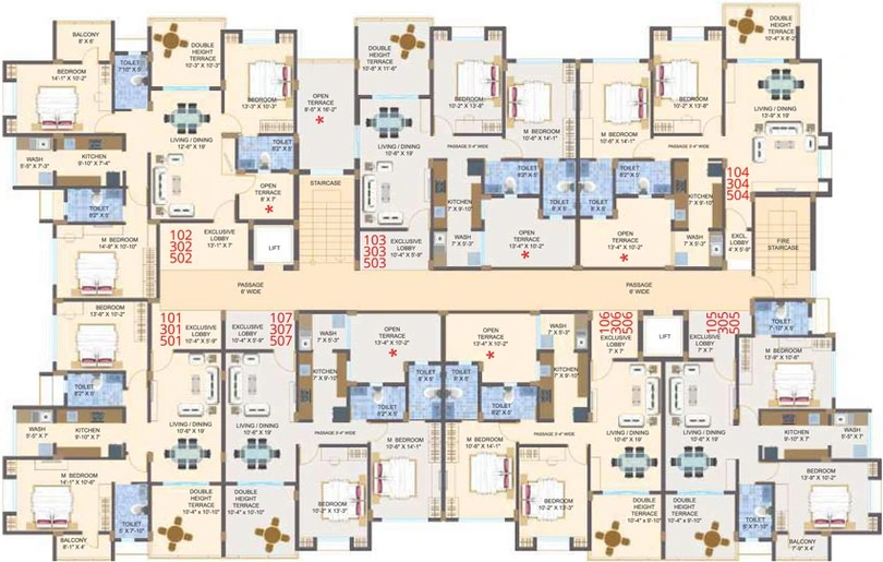 Floor Plan of SDPL Classic in Wardha Road, Nagpur - Image 146429