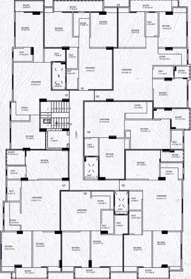 Floor Plan of Parth Planet in Gandhi Path, Jaipur - Image 146497