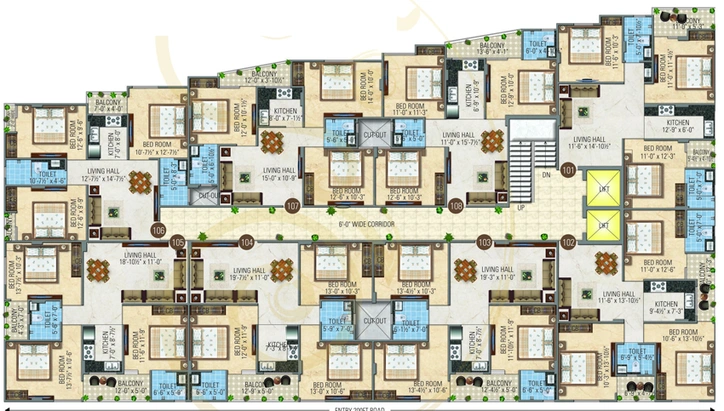 Floor Plan of MLM Ganesham Utsav in Vaishali Nagar, Jaipur - Image 146518