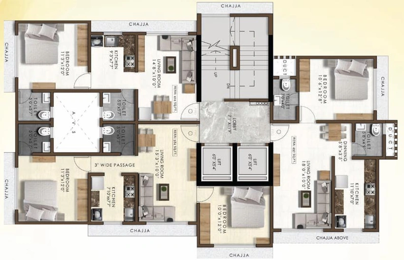 Floor Plan of Pranav Gold Coin Residency in Malad West, Mumbai - Image 93931