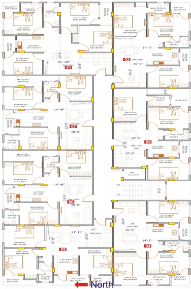 Floor Plan of Parth Residency 3 in Jagatpura, Jaipur - Image 146575