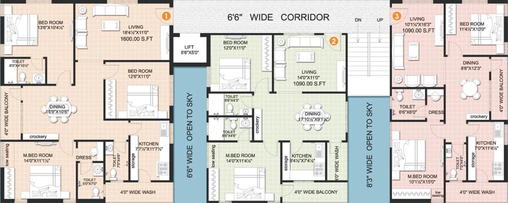 Floor Plan of Veekay Icon in Gachibowli, Hyderabad - Image 146609