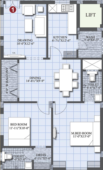 2 BHK Flat in Veekay Pearl in Gachibowli, Hyderabad - Image 809157