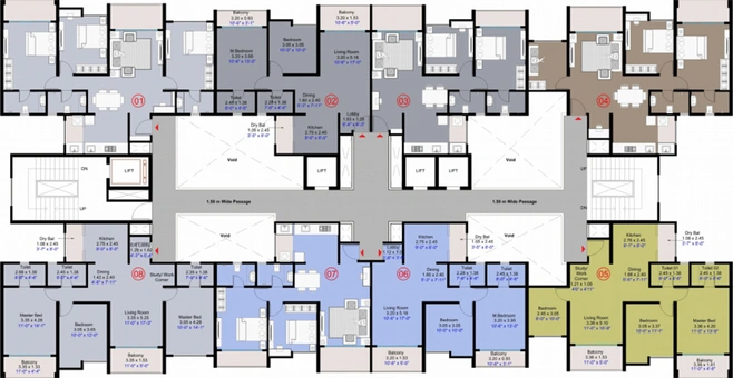 Floor Plan of Kohinoor Central Park in Hinjewadi, Pune - Image 146643