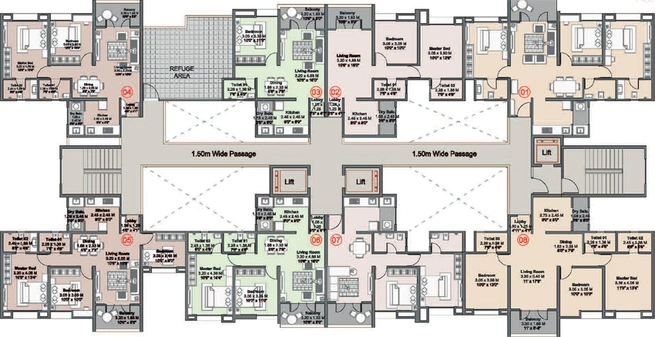 Floor Plan of Kohinoor Riverdale in Kharadi, Pune - Image 146662