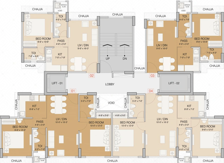 Floor Plan of Ruparel Urbana in Kurla East, Mumbai - Image 146714