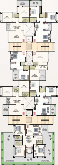 Floor Plan of Karda Hari Kiran in Vihitgaon, Nashik - Image 146720
