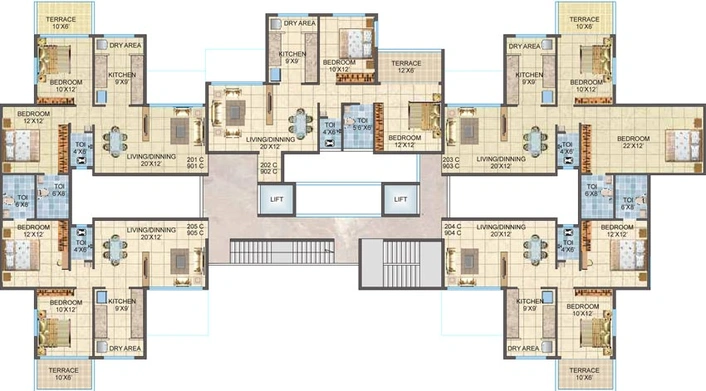 Floor Plan of Karda Hari Smruti in Wadala Gaon, Nashik - Image 146747