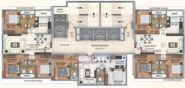 Floor Plan of Mehta Sunshine Heights in Girgaon, Mumbai - Image 93944