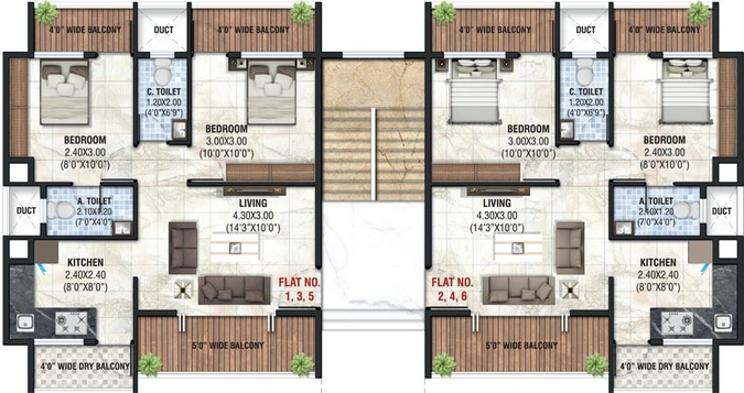 Floor Plan of Karda Hari Sparsh 4 in Deolali Gaon, Nashik - Image 146761