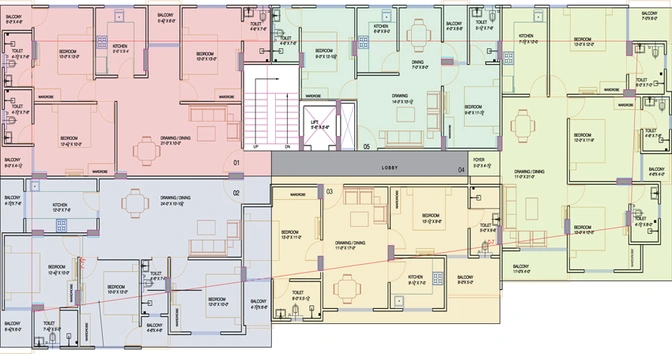 Floor Plan of Dinesh Jaya Heights 4 in Mansarovar, Jaipur - Image 146768