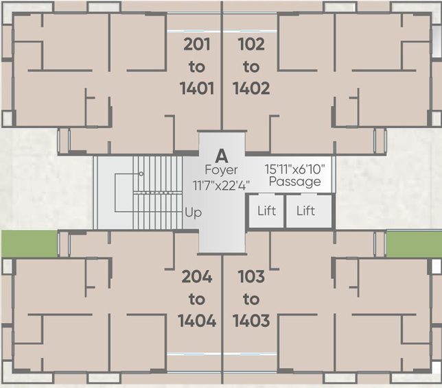 Floor Plan of Shyam 242 in Lambha, Ahmedabad - Image 93886