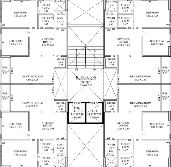 Floor Plan of Sadguru Shyam 120 in Lambha, Ahmedabad - Image 94130