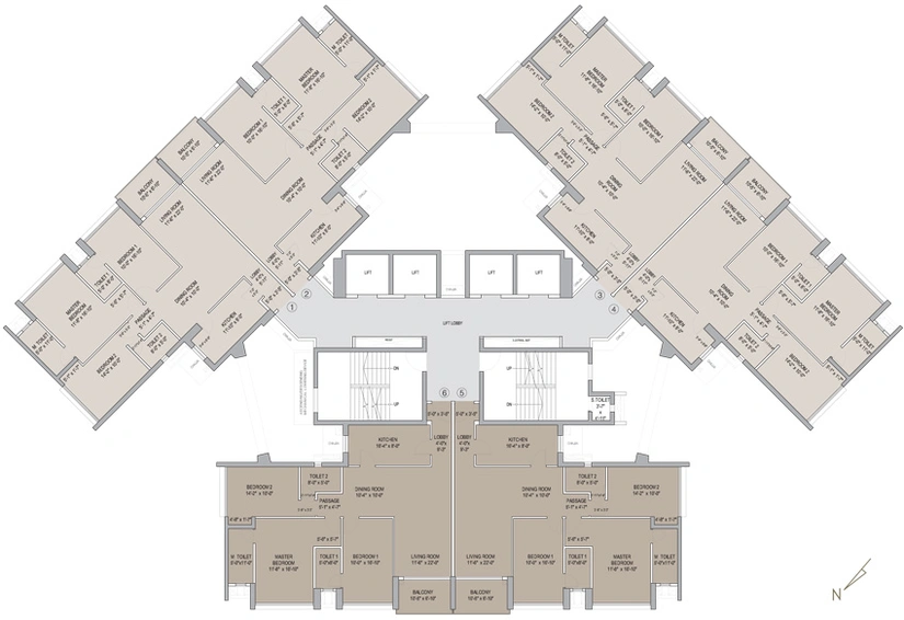Floor Plan of Oberoi Maxima in Andheri East, Mumbai - Image 161529