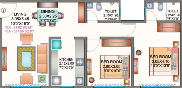2 BHK Flat in Apex Green Wood in Borivali East, Mumbai - Image 650837