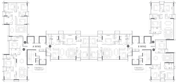 Floor Plan of Gokul Raheja Park West in Santacruz West, Mumbai - Image 161373