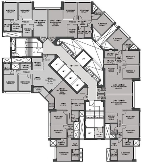 Floor Plan of CCI Rivali Park Stargaze in Borivali East, Mumbai - Image 161098