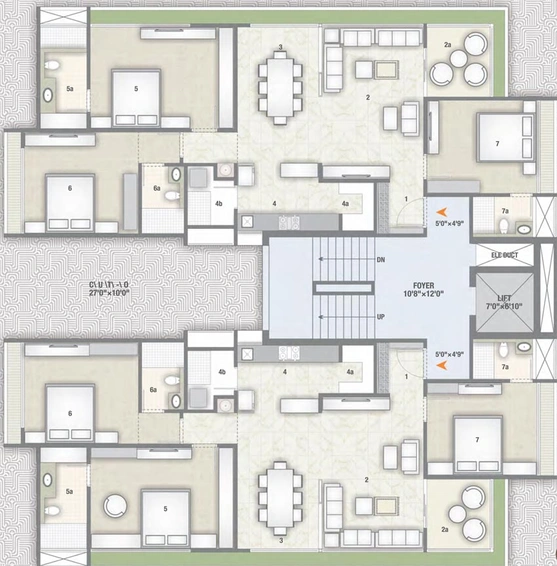 Floor Plan of SSB Shalin Gloria in Paldi, Ahmedabad - Image 93952