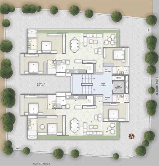 Master Plan of SSB Shalin Gloria in Paldi, Ahmedabad - Image 93953