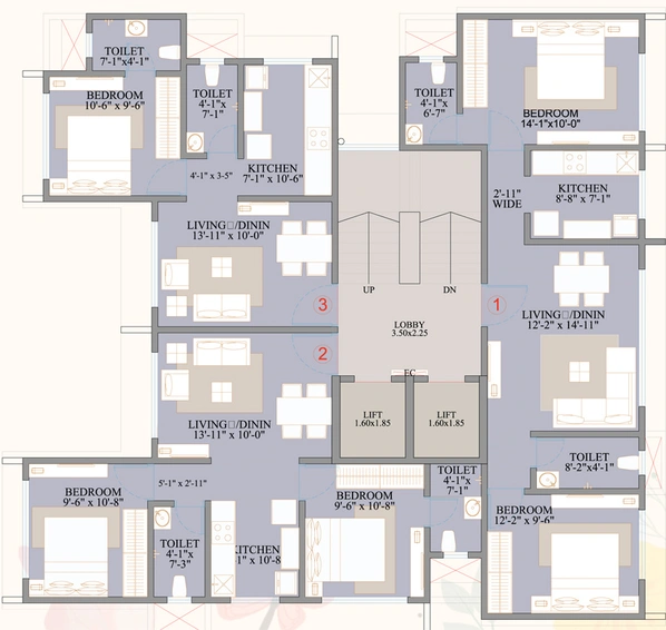 Floor Plan of Monarch Rosewood in Goregaon West, Mumbai - Image 161260