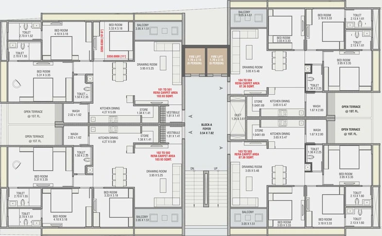 Floor Plan of SSB Shalin Prima in Paldi, Ahmedabad - Image 94118