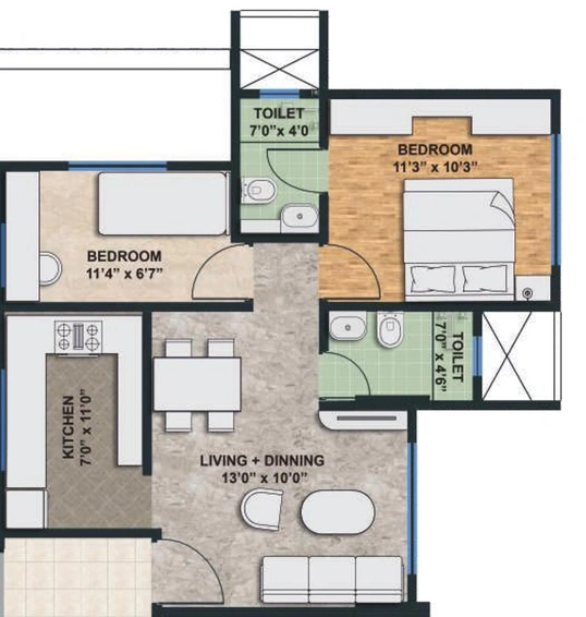 5 BHK Flat in 5th Avenue Prasanna Aura in Chembur East, Mumbai - Image 666374