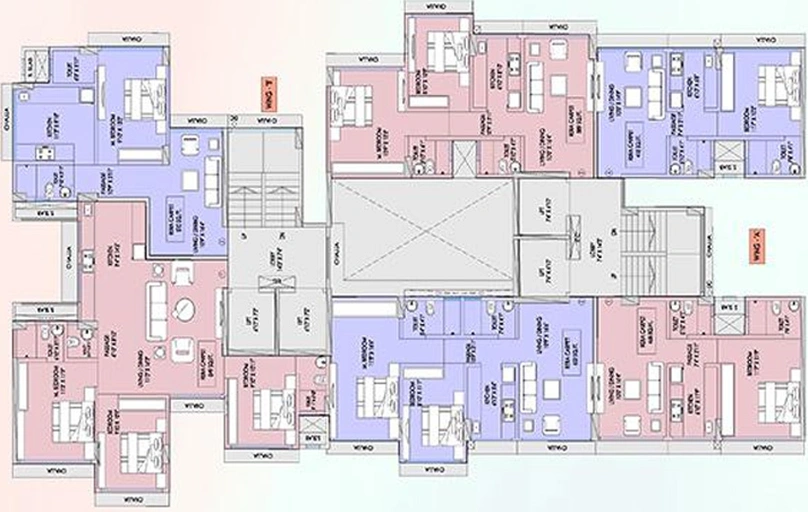 Floor Plan of Mahant Sahyadree in Goregaon East, Mumbai - Image 160548