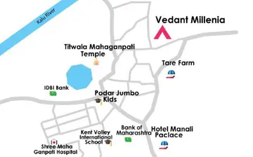 Location of Tharwani Vedant Millenia - Image 20909