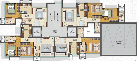 Floor Plan of Contendre Heights in Mulund West, Mumbai - Image 158281