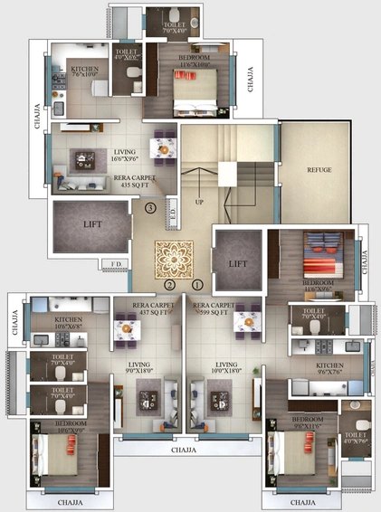 Floor Plan of VS Royale 22 in Vikhroli East, Mumbai - Image 158257