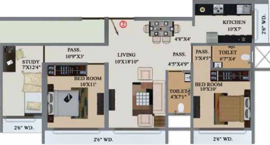 2 BHK Flat in Buildtech Artiz Elite in Dahisar East, Mumbai - Image 812792