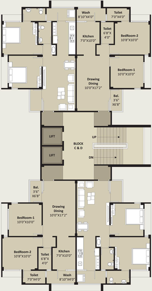 Floor Plan of Shree Padmavati Residency in Manipur, Ahmedabad - Image 94469