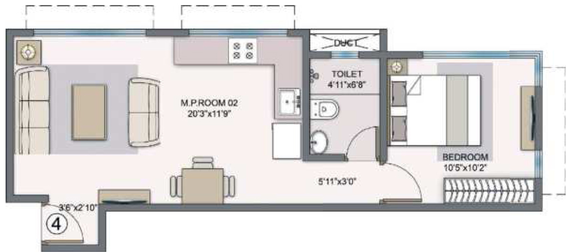 1 BHK Flat in SGPH Parlashray in Vile Parle East, Mumbai - Image 812784