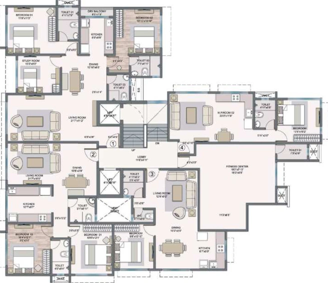 Floor Plan of SGPH Parlashray in Vile Parle East, Mumbai - Image 158240