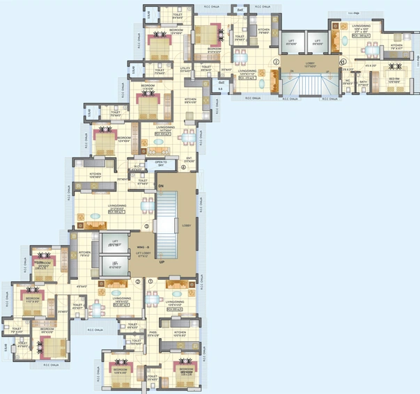 Floor Plan of Drishti Homes in Andheri East, Mumbai - Image 158202