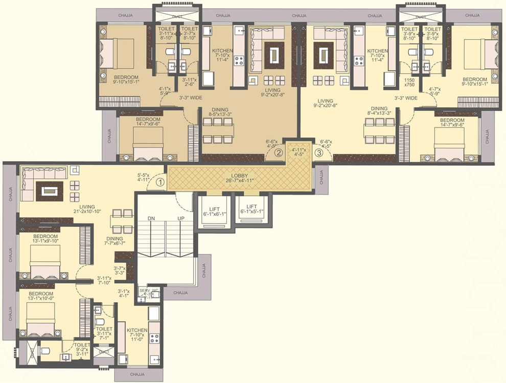 Floor Plan of Shubham Seychelles Vinayak in Santacruz East, Mumbai - Image 158077