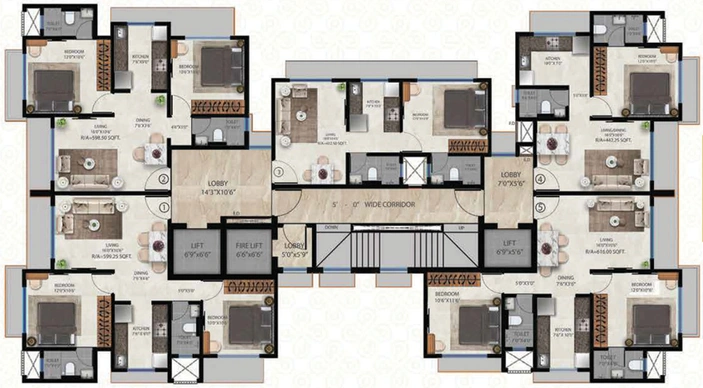 Floor Plan of Sawla Primestone in Kurla West, Mumbai - Image 158012