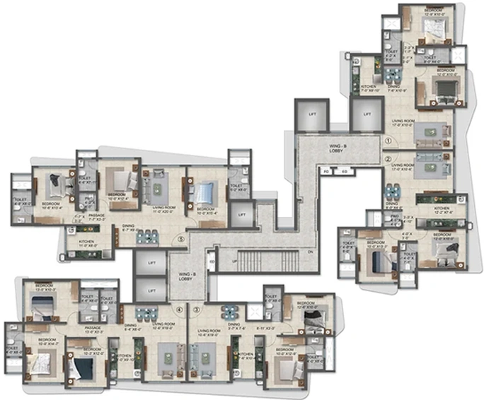 Floor Plan of Sahakar Revanta in Goregaon West, Mumbai - Image 157800