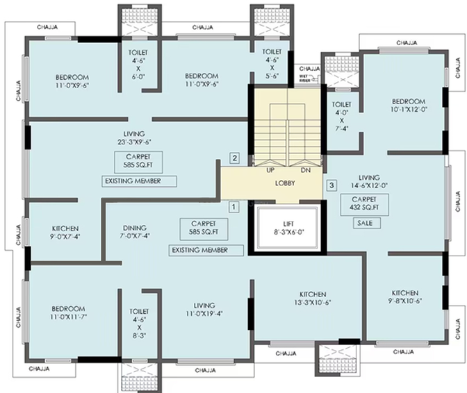 Floor Plan of Niraj Kakad Imperial in Bandra West, Mumbai - Image 157902