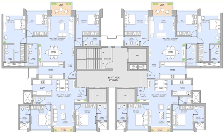 Floor Plan of One Meraki in Chembur East, Mumbai - Image 157849